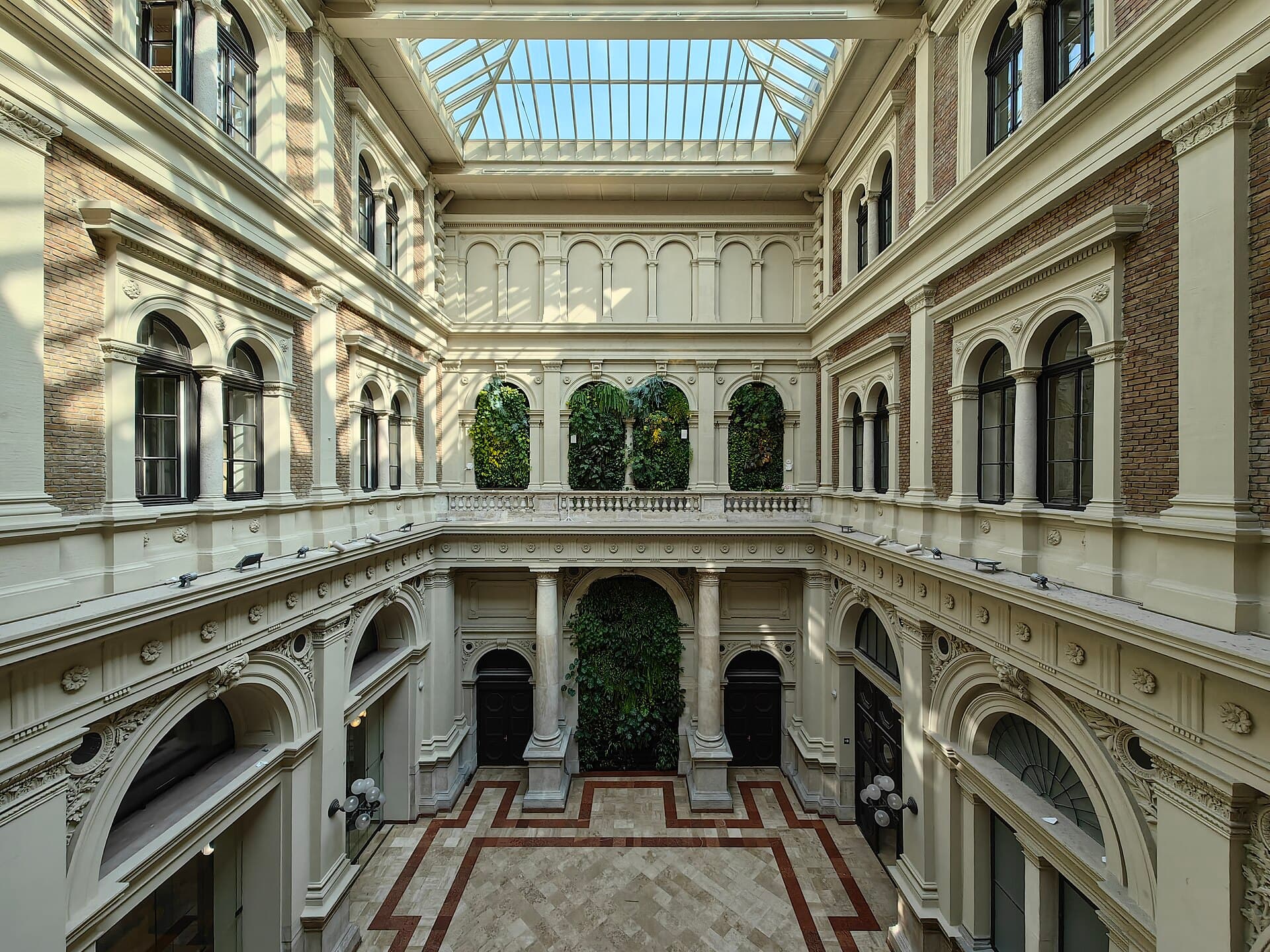 The atrium of Corvinus University of Budapest