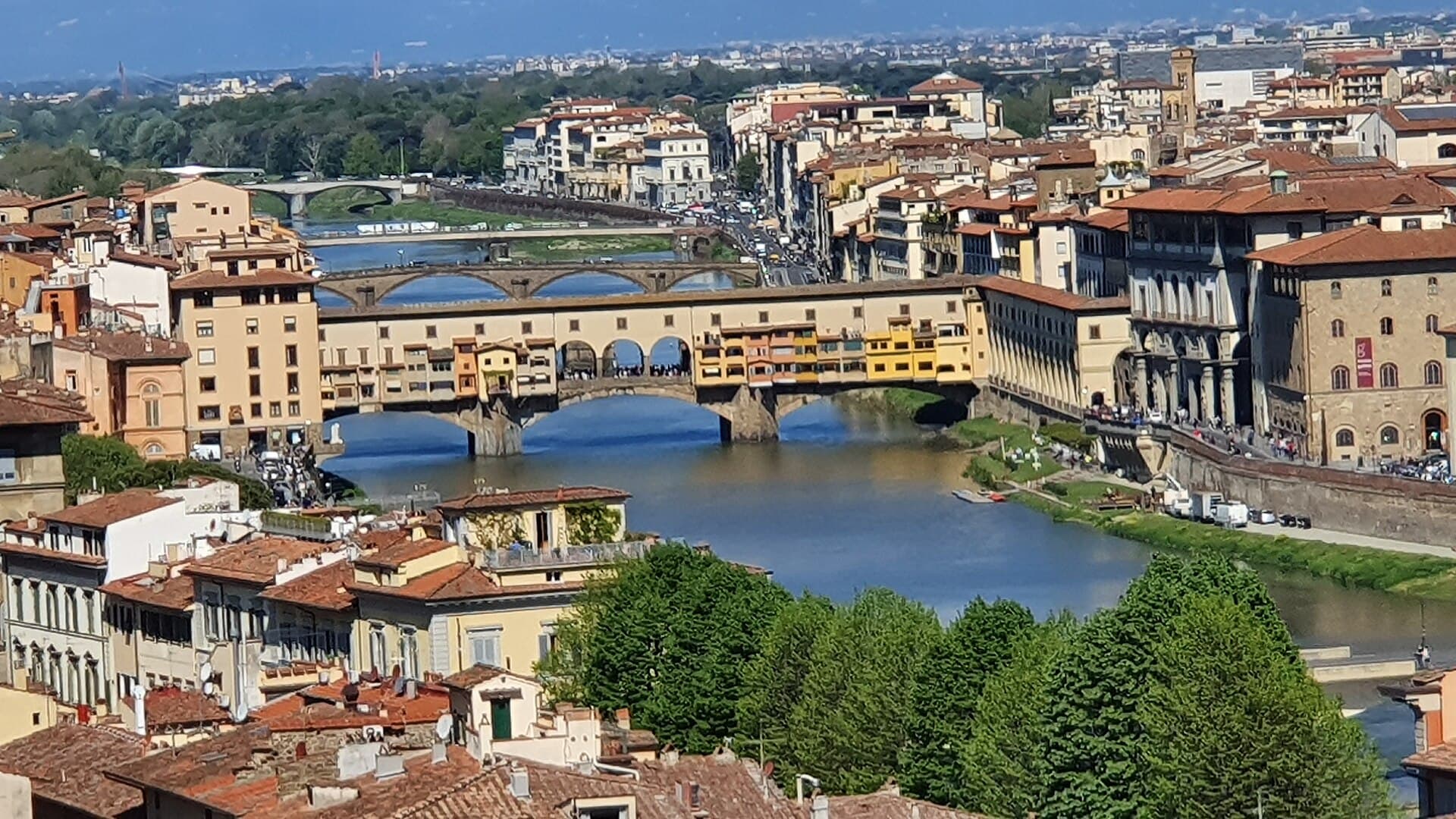 The Ponte Vecchio over the Arno, Florence