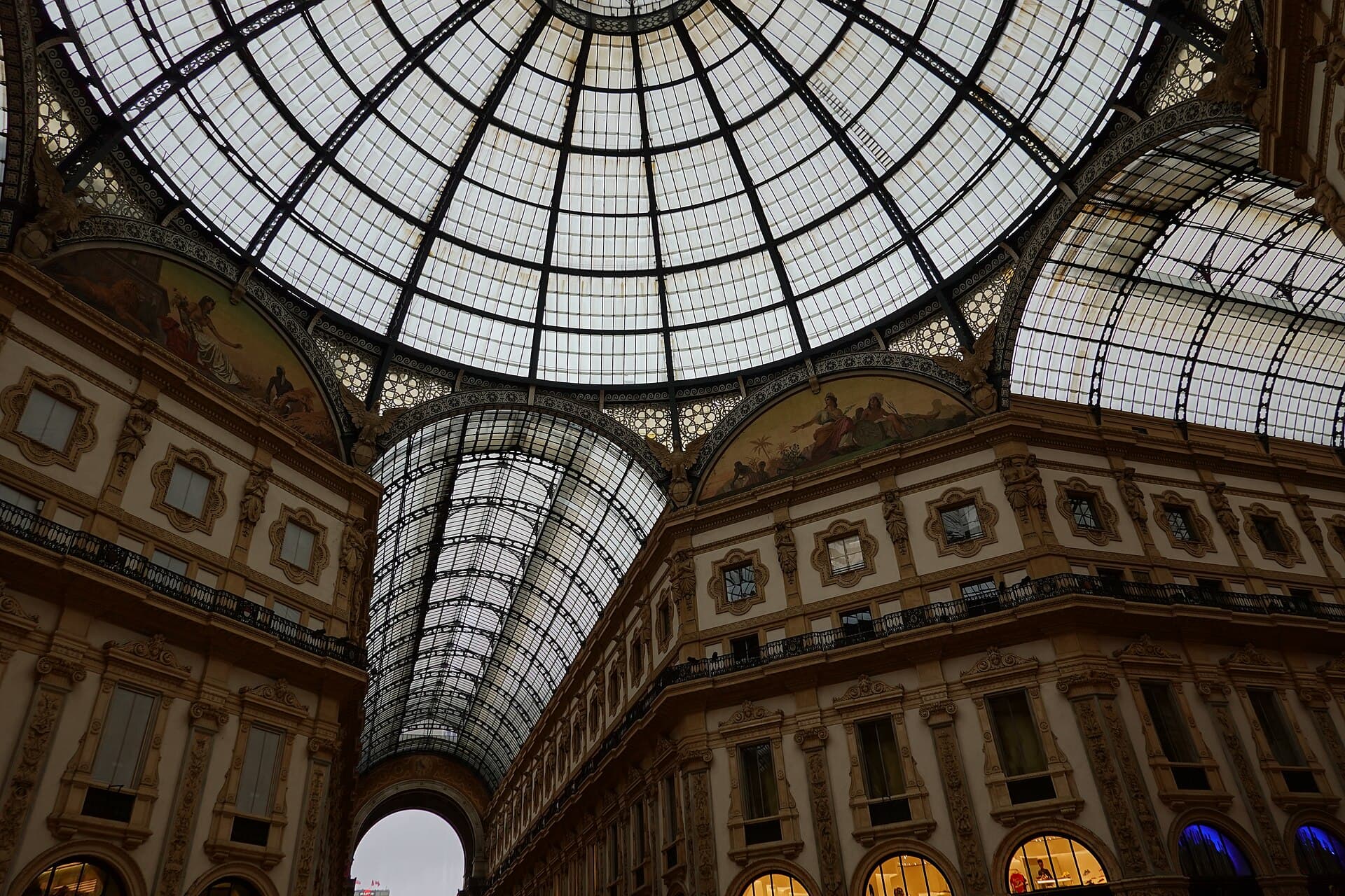 The glass dome of Galleria Vittorio Emanuele II, Milan