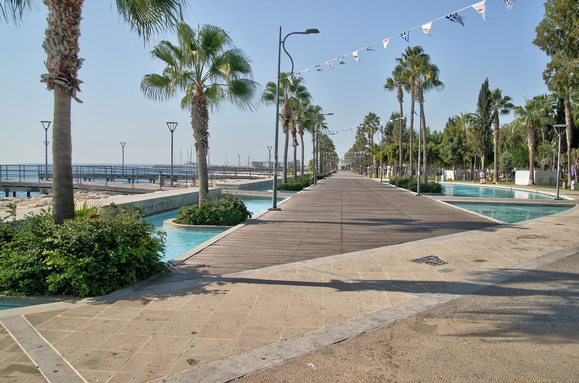 The Molos seafront promenade in Limassol, Cyprus