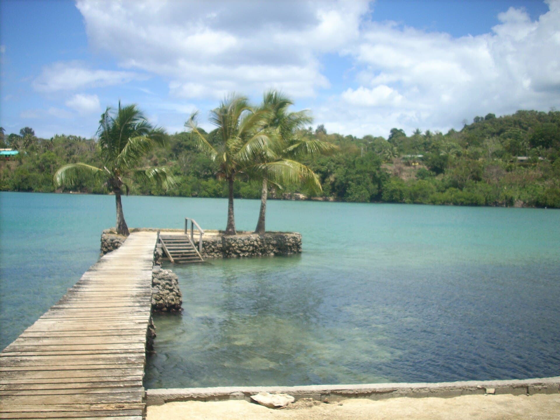 A jetty on the lagoon at Port Vila, Vanuatu